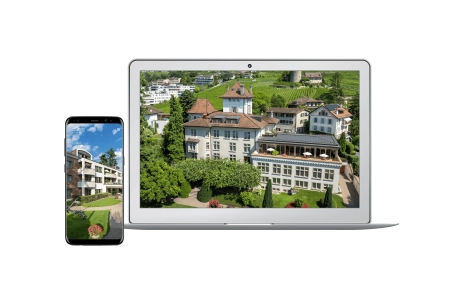 Site internet de l'EMS en version mobile et PC